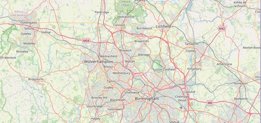 Map of the Walsall area we cover